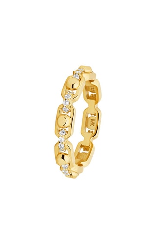 Anillo - Plata, oro y circonita
