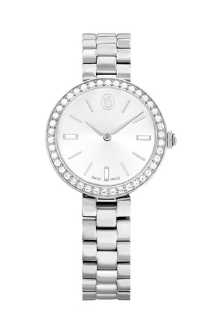 Reloj de cuarzo de acero Certa - Plateado y blanco