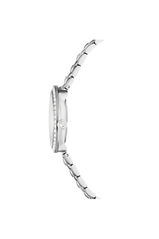Reloj de cuarzo de acero Certa - Plateado y blanco