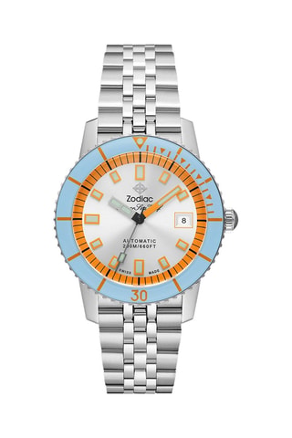 Reloj automático de acero - Plateado y azul