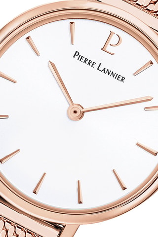 Reloj de cuarzo de acero - Rosa dorado y blanco