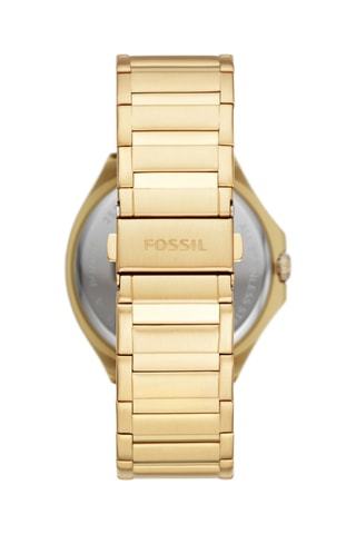 Reloj de cuarzo de acero Evanst Dorado y negro