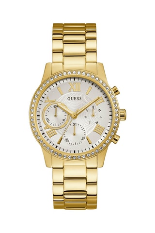 Reloj de cuarzo de acero - Cronógrafo - Dorado y blanco