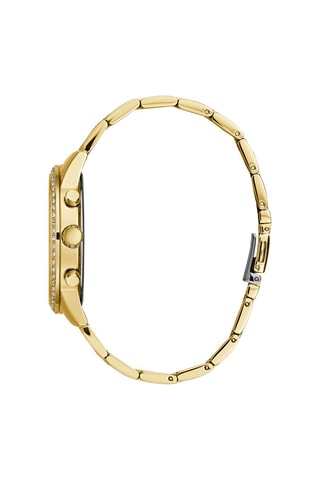 Reloj de cuarzo de acero - Cronógrafo - Dorado y blanco