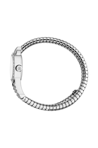 Reloj de cuarzo de acero y nácar Regina - Plateado y blanco
