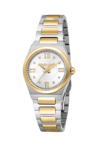 Reloj de cuarzo de acero - Plateado y dorado