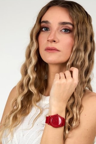 Reloj de cuarzo de silicona - Rojo