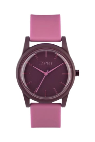 Reloj de cuarzo de silicona - Rosa y burdeos