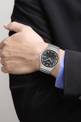 Reloj automático de acero - Plateado