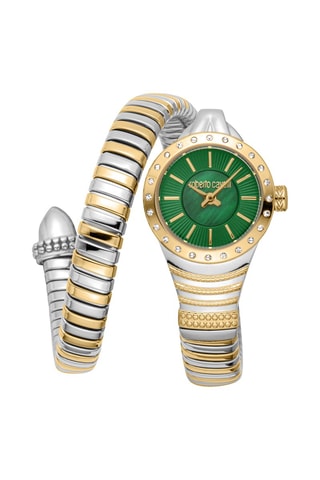 Reloj de cuarzo de acero y nácar Regina - Plateado y dorado