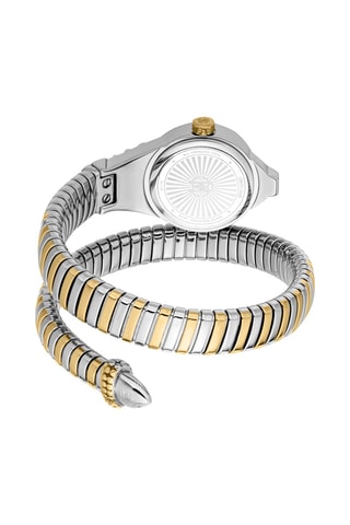 Reloj de cuarzo de acero y nácar Regina - Plateado y dorado