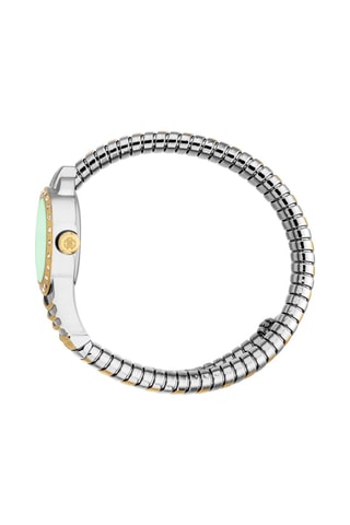 Reloj de cuarzo de acero y nácar Regina - Plateado y dorado