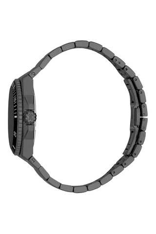Reloj de cuarzo de acero - Negro