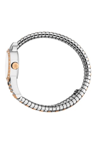 Reloj de cuarzo de acero - Rosa dorado y plateado