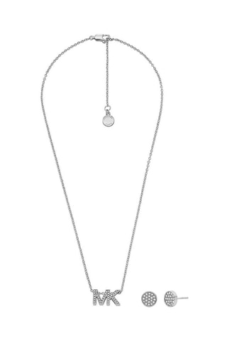 Collar y dormilonas - Plateado