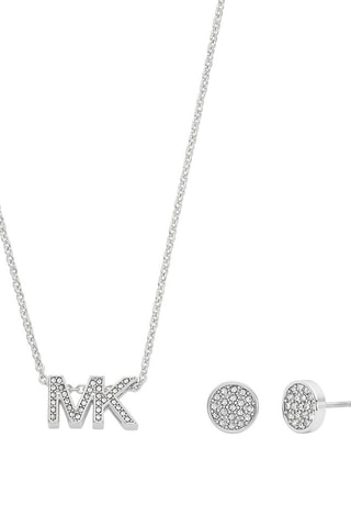 Collar y dormilonas - Plateado