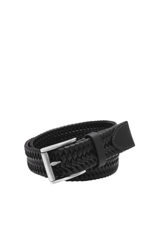 Cinturón de piel - Negro