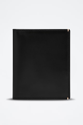 Funda de pasaporte de piel - Negro