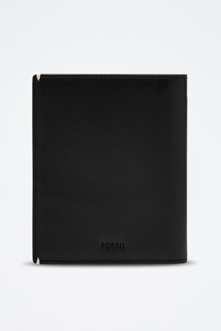Funda de pasaporte de piel - Negro