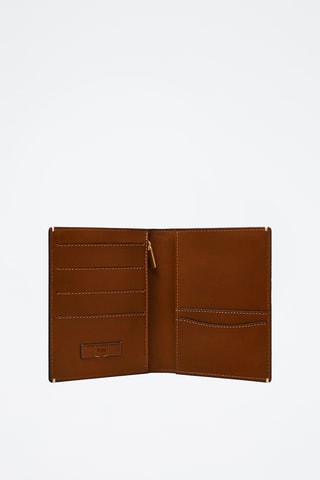 Funda de pasaporte de piel - Marrón