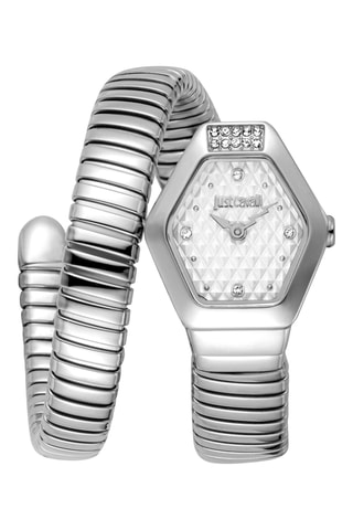 Reloj de cuarzo de acero - Plateado