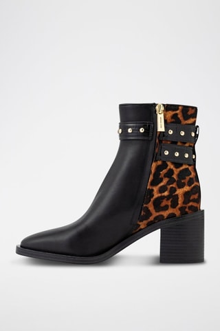 Botines de piel - Negro