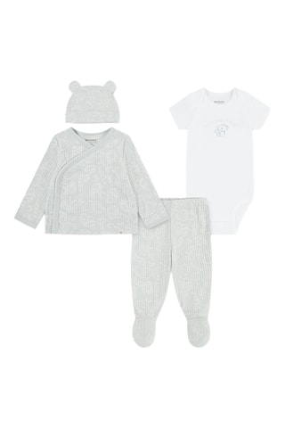 Conjunto de 4 peças - Branco e bege