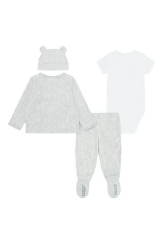 Conjunto de 4 peças - Branco e bege