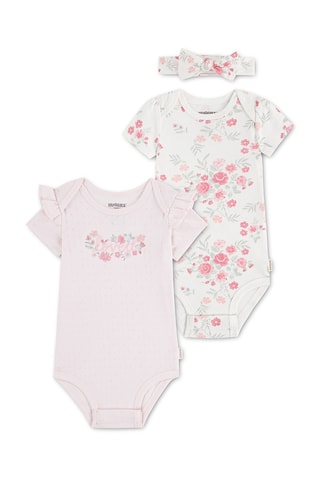2 bodies e fita para cabelo - Rosa