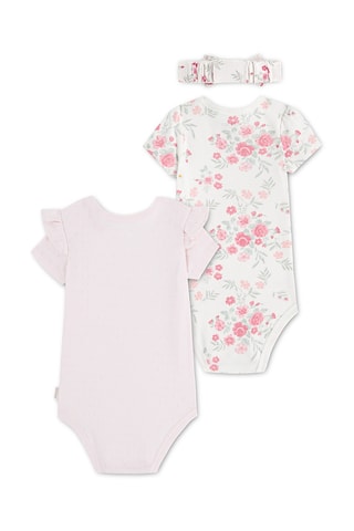 2 bodies e fita para cabelo - Rosa