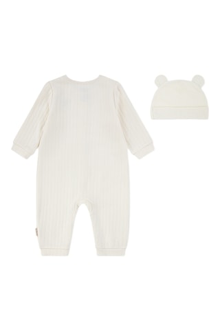 Body e gorro - Branco e rosa