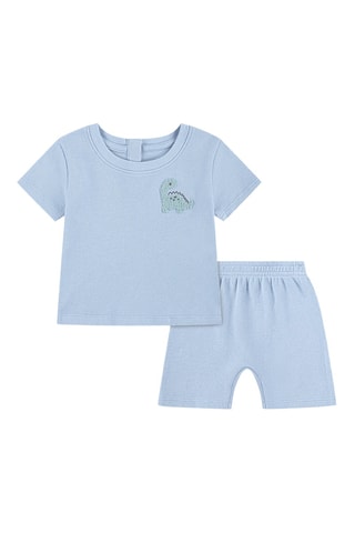 T-shirt e calções - Azul e branco