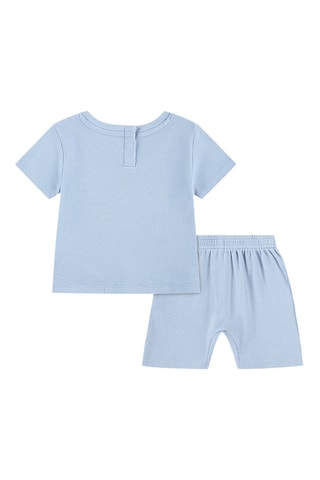 T-shirt e calções - Azul e branco