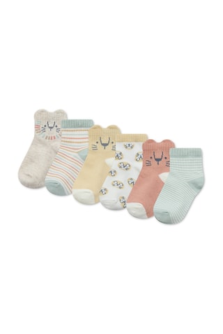 6 pares de meias - Bege