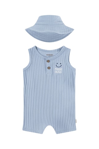 2 bodies sem mangas - Azul e branco