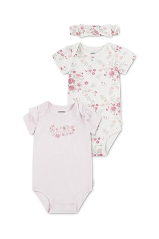 2 bodies e fita para cabelo - Rosa