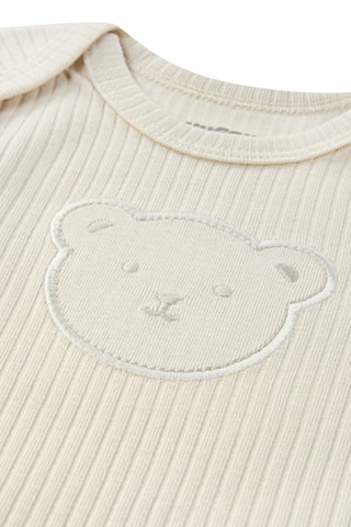 Conjunto de 3 peças - Bege e branco