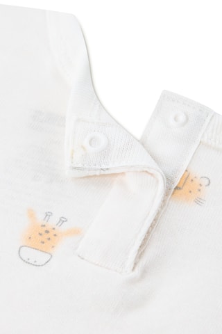 T-shirt e jardineiras curtas - Bege
