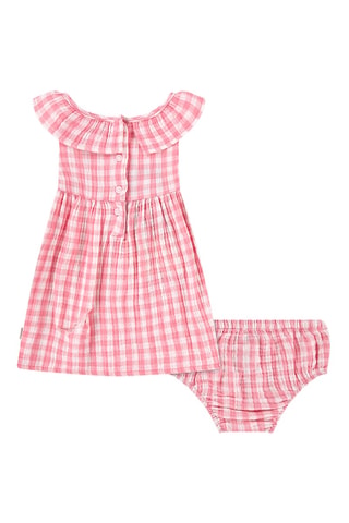Vestido sem mangas e bloomer - Vermelho e branco