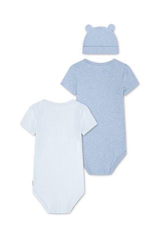 2 bodies e gorro - Azul