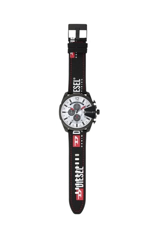 Montre à quartz en nylon et silicone - Chronographe - Noir et blanc