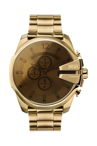 Montre à quartz en acier - Chronographe - Doré