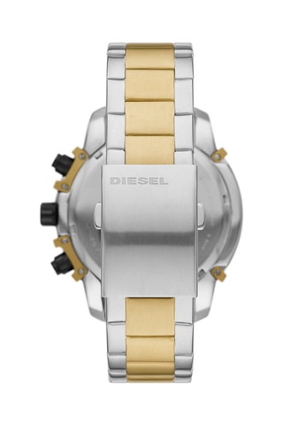 Montre à quartz en acier - Chronographe - Argenté et doré