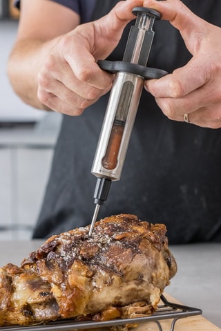 Injecteur de marinade en acier inoxydable - 45 ml