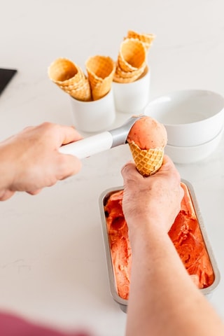 Cuillère à glace en acier inoxydable
