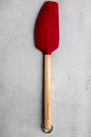 Spatule en silicone, bois de bouleau et acier inoxydable