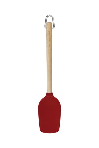 Spatule en silicone, bois de bouleau et acier inoxydable