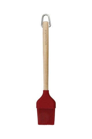 Pinceau à pâtisserie en silicone, bois de bouleau et acier inoxydable