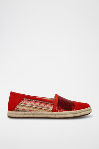 Espadrilles Modesty - Rouge et fuchsia