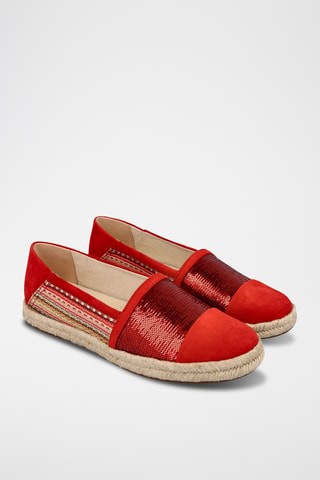 Espadrilles Modesty - Rouge et fuchsia